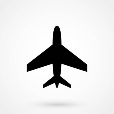 Web sitesi tasarımı için Uçak Vektör Simgesi ya da mobil uygulama düğmesi. Logo illüstrasyonu