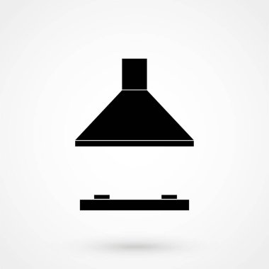 Web sitesi tasarımı için mutfak kaputu simgesi ya da mobil uygulama için düğme. Logo illüstrasyonu