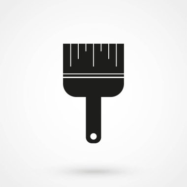 Web sitesi tasarımı veya mobil uygulama için boya fırçası simgesi. Logo illüstrasyonu