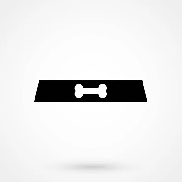 Dog Bowl Icon Vector Symbol Web Site Design Button Mobile — Vetor de Stock