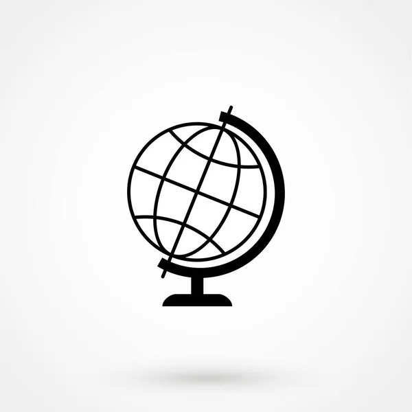 Icono Del Globo Mundial Icono Vector Mundial — Archivo Imágenes Vectoriales