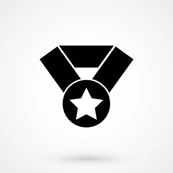 Εικονίδιο Μετάλλιο Μοντέρνο Επίπεδη Στυλ Απομονώνεται Γκρίζο Φόντο Σύμβολο Μεταλλίου — Διανυσματικό Αρχείο