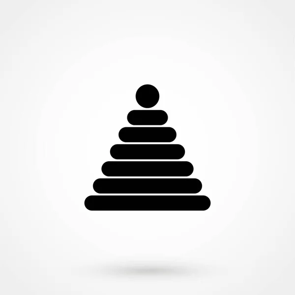 Isolated Pyramid Icon Symbool Schone Achtergrond Vector Speelgoed Element Trendy — Stockvector