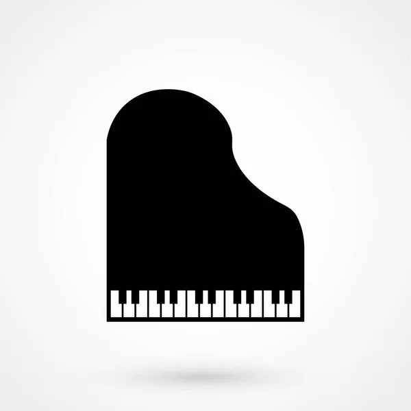 Piano Icon Isolated White Background — Stock Vector