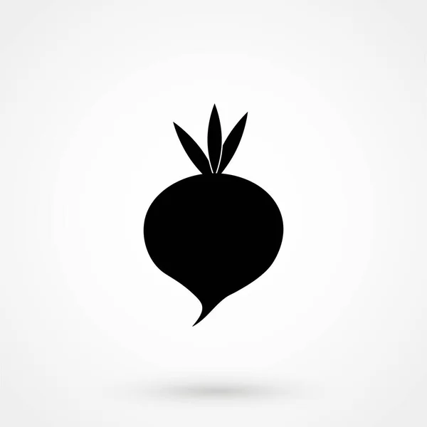 Turnip Black Simple Silhouette Icon Vector Illustration Design Web Isolated — Stock vektor