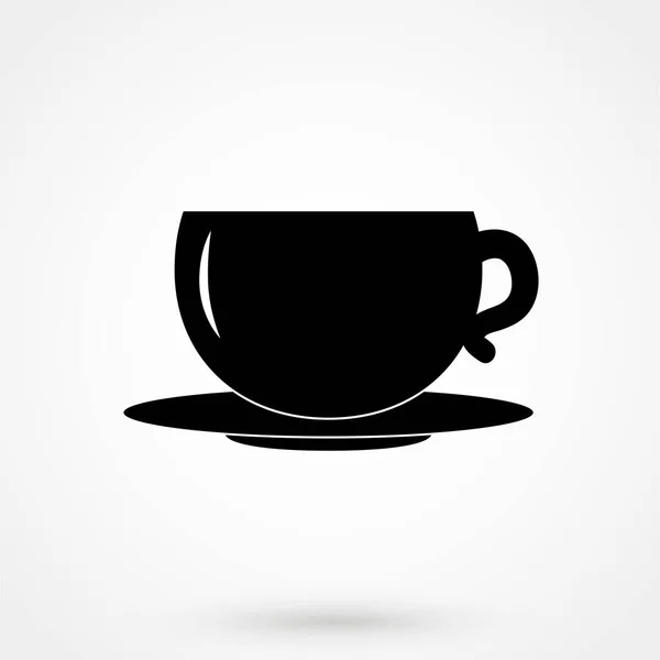 コーヒー カップ ベクトル フラット アイコン 紅茶カップ — ストックベクタ