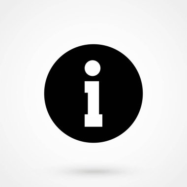 Beyaz arka plan üzerinde bilgi simgesi. Vektör çizim.