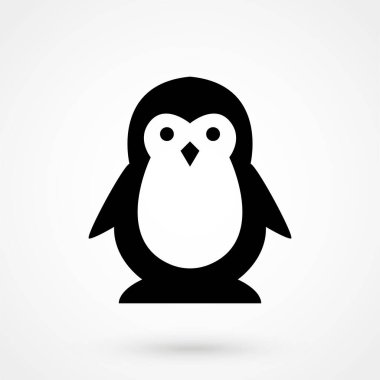 Penguen yumurta sembol simge veya logo şablonu