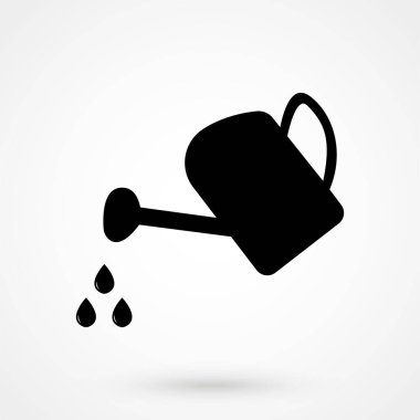 Sulama ikonu arka planda izole edildi. Modern düz resim, iş, pazarlama, internet konsepti. Web sitesi tasarımı veya mobil uygulama düğmesi için basit vektör sembolü. Logo illüstrasyonu