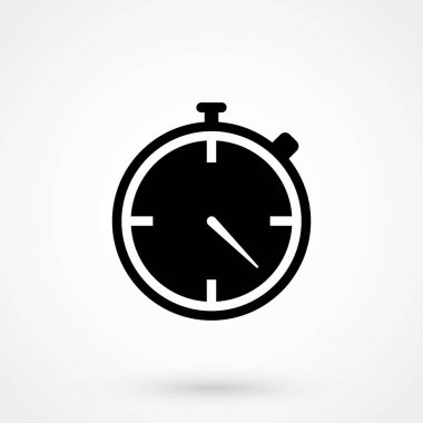 Web tasarımınız için kronometre simgesi, logo, UI. Vektör illüstrasyonu.