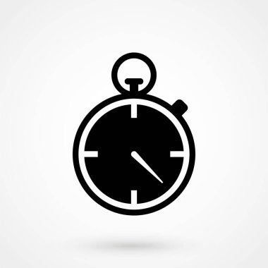 Web tasarımınız için kronometre simgesi, logo, UI. Vektör illüstrasyonu.