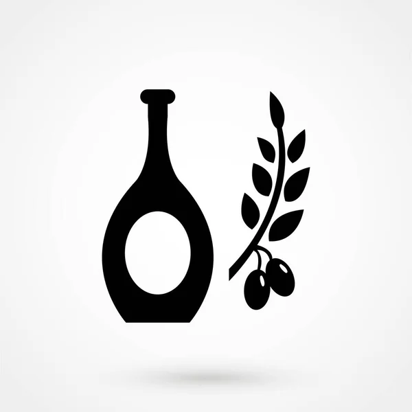 Illustration Vectorielle Une Simple Bouteille Huile Olive Dessinée Main Avec — Image vectorielle
