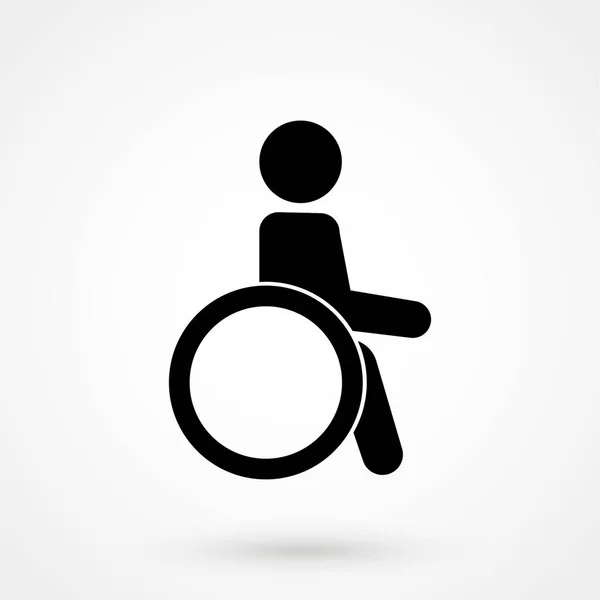 Disabled Icon Sign Black Isolated White Background Vector Illustration — Stock vektor