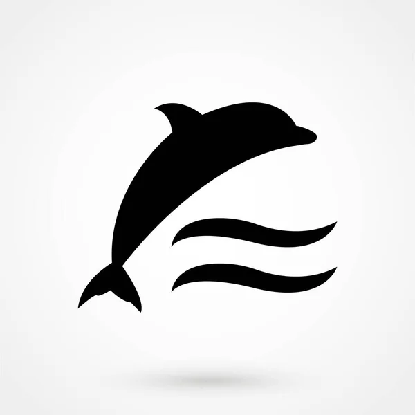 Delfíní Vektorová Ikona Delfínek Vektorová Ilustrace — Stockový vektor