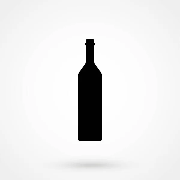 Icône Bouteille Vin Isolé Sur Fond Blanc Illustration Vectorielle — Image vectorielle