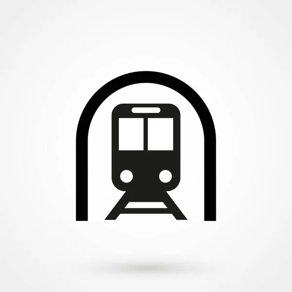 Železniční Tunel Ikona Jednoduchém Stylu Izolovaných Bílém Pozadí — Stockový vektor