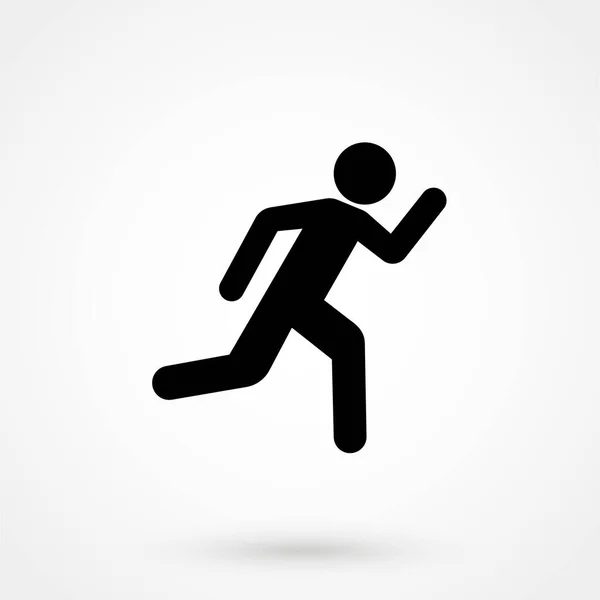 Icono Del Hombre Corriendo Estilo Vectorial Símbolo Icónico Plano Con — Archivo Imágenes Vectoriales