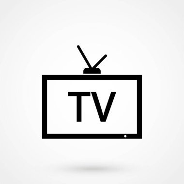 Web tasarım, logo, UI için TV simgesi. Vektör illüstrasyonu.