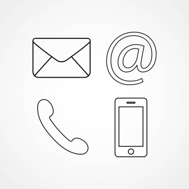 Bağlantı Satır Simgeleri. Modern düz vektör illüstrasyonu