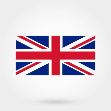 Birleşik Krallık 'ın basit bayrağı. İngiliz bayrağı. Doğru boyut, orantı, renkler