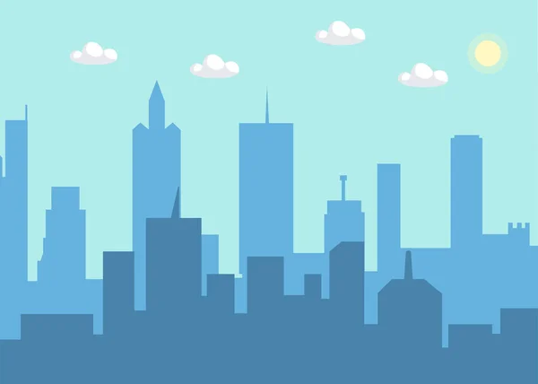 Cidade Skyline Ilustração Vetorial Paisagem Urbana Ilustração Vetorial — Vetor de Stock