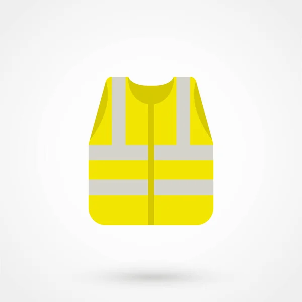 黄色のウエストコートの安全性 ウェブのための現代的なグラフィック要素 — ストックベクタ