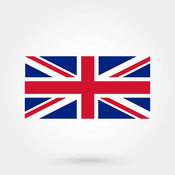 Bandera Simple Del Reino Unido Bandera Británica Tamaño Correcto Proporción — Archivo Imágenes Vectoriales
