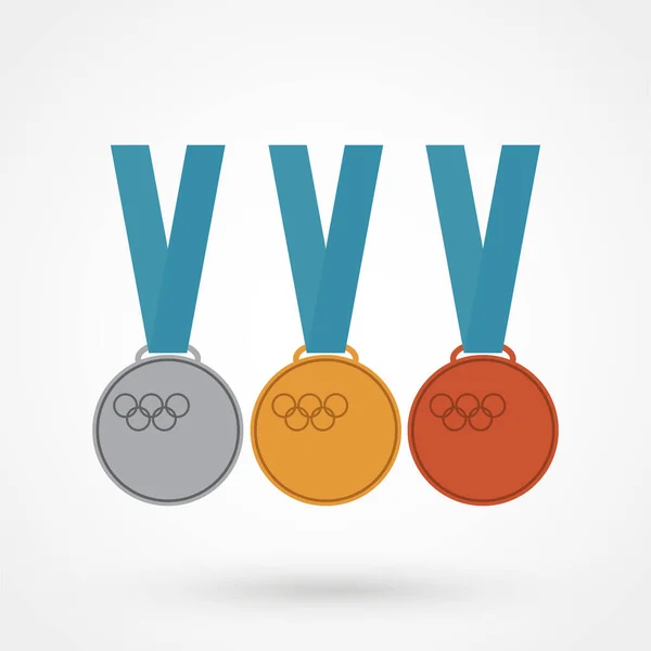 Auszeichnungen Für Den Ersten Zweiten Und Dritten Platz Goldmedaille Silbermedaille — Stockvektor