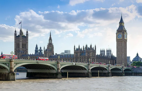 British Parliament Big Ben Westminster Bridge Framed Tunnel Arch — Stock Photo, Image