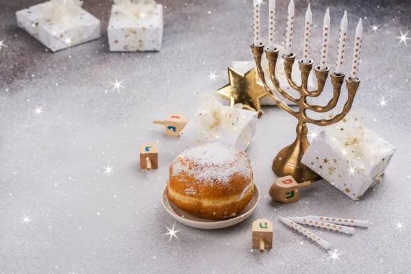 Judisk semester Hanukkah bakgrund — Stockfoto