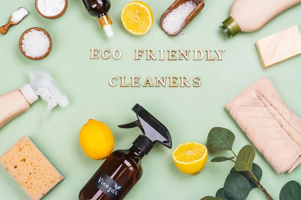 Varios limpiadores ecológicos — Foto de Stock