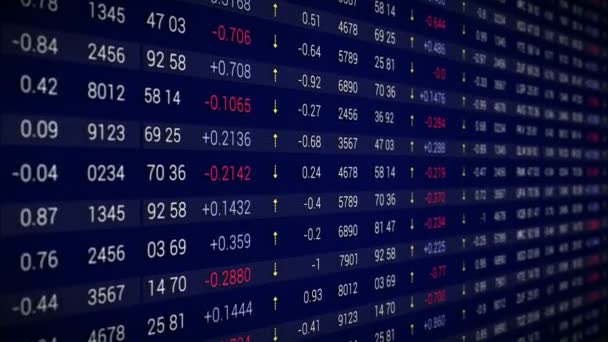 Negócios e marketing.Finance. português Cotações do mercado bolsista. — Vídeo de Stock