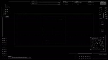 UI Technology HUD ve Data. Kullanıcı Arayüzü Teknolojik Görüntüleme. Hackleme parolası. Fi HUD.