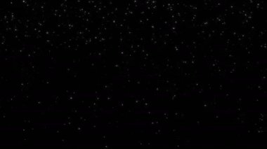 Sihirli kar. Titrek peri masalı karı. Mutlu Noeller kutlama kartı şablonu. Soyut Kar düşüyor. Güzel parçacıklar, konfeti Alfa Matte için siyah arkaplanda canlanıyor.