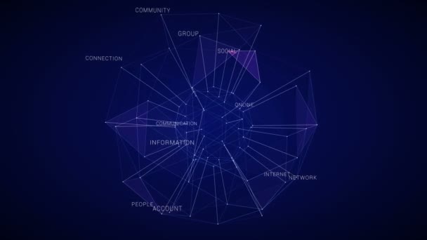 Looping Social account.People communations.People connection.Connection network intro turns animation.Global network techgy.Network marmarmaring.Global connection.Blue. 제2 형 — 비디오