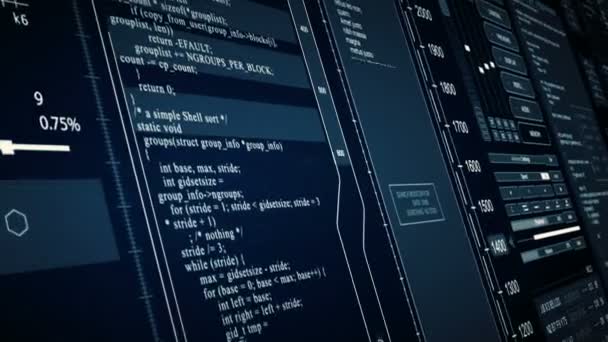 HUD UI Cyberpunk .User Interface HUD.Technological Futuristic SciFi elements pannel. — Stock Video