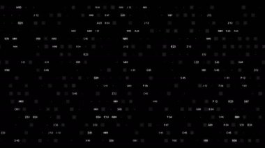 PNG Alfabesi. Izgara, dijital bilgi grafiği. Noktalar, sayılar, kareler