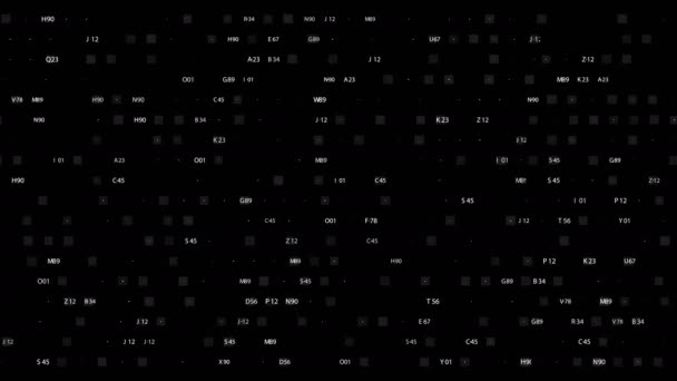 PNG Alpha.Grid,digital infographic.Dots,numbers, squares — стокове відео
