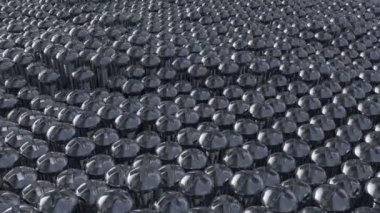 Soyut metal oval haç vidaları döndürme ve hareket animasyonunu yavaşlatma. Araç gereçleri endüstriyel geçmiş.