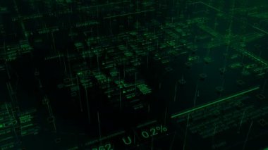 Technological background HUD.2D and 3D generated.Transferring data.Infographic digital elements.