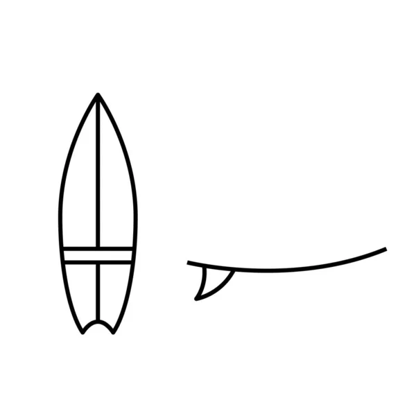 Logo Surfen Surfboard Line Icoon Voor Web Mobiel Info Graphics — Stockvector