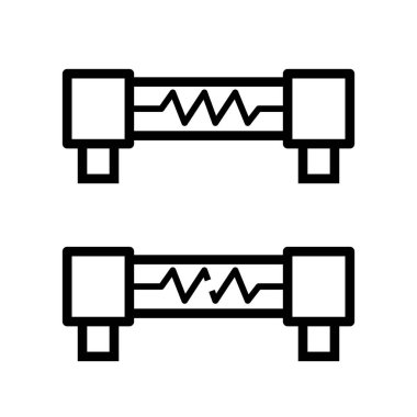 Fitil simgesi seti. Beyaz arkaplanda vektör