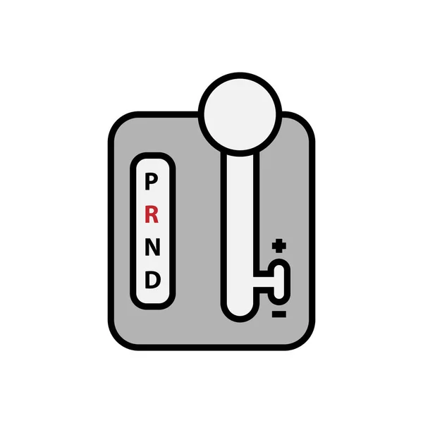 Caixa Velocidades Automática Branco Ilustração Vetorial Isométrica — Vetor de Stock