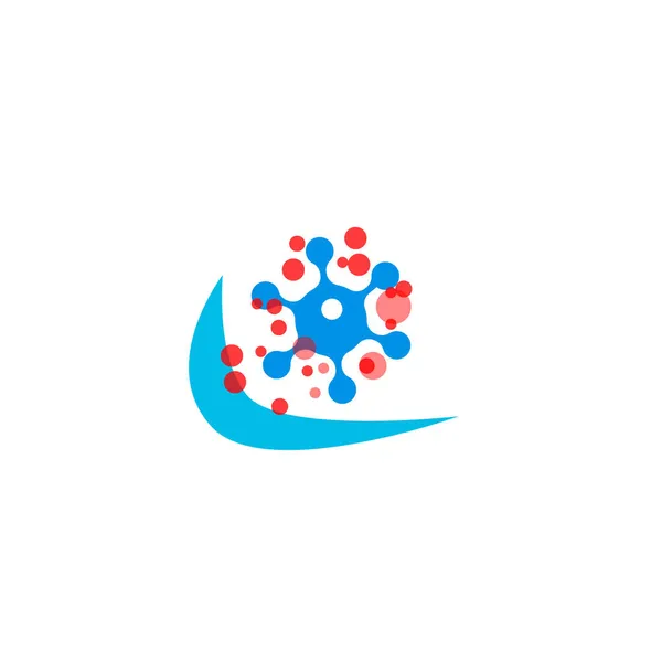 Εικονίδιο Του Ιού Του Λογότυπου Στο Λευκό Διάνυσμα Εικονίδιο Βακτηρίων — Διανυσματικό Αρχείο