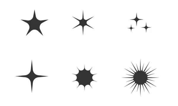 Funkeln Flache Vektorsymbole Leuchten Flache Symbole Leuchten Flache Zeichen Stockillustration