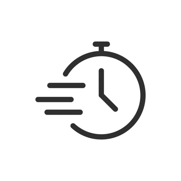 Zeitzeichen Schnelle Zeit Vektorsymbol Einsendeschluss Vektorzeichen — Stockvektor