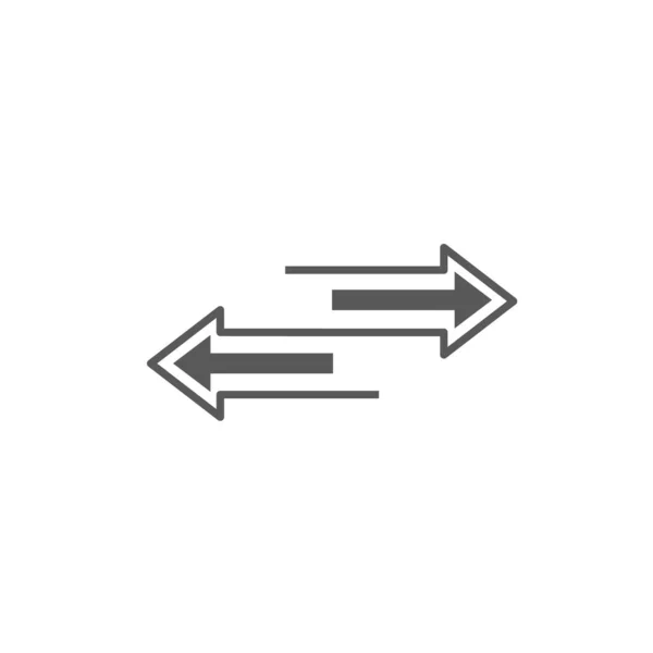Übertragungspfeile Umreißen Das Symbol Lineares Stilschild Für Mobiles Konzept Links — Stockvektor