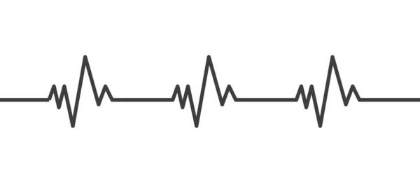 Icona Della Linea Del Battito Cardiaco Ritmo Cardiaco Ecg Elettrocardiogramma — Vettoriale Stock