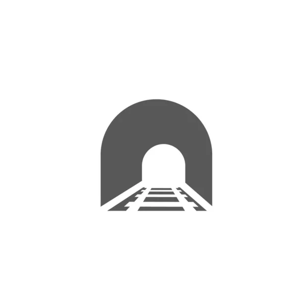 Túnel Para Tren Vector Icono Símbolo Aislado Sobre Fondo Blanco — Archivo Imágenes Vectoriales