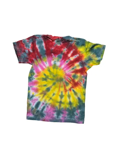 Shirt Elegante Multi Colorido Com Mangas Curtas Estilo Tie Dye — Fotografia de Stock